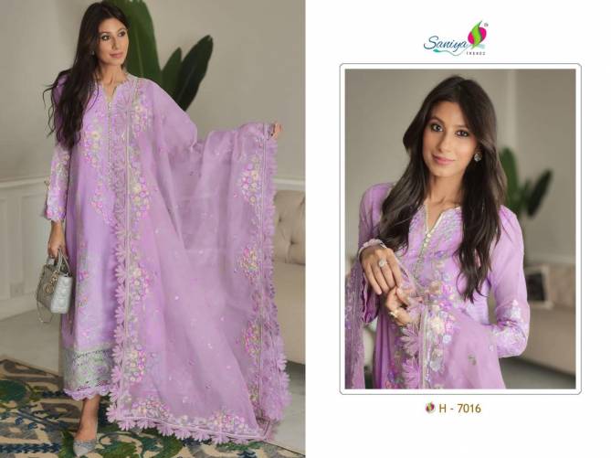 7016 Mushq Saniya Embroidery Cotton Pakistani Salwar Suits Wholesale Market In Delhi